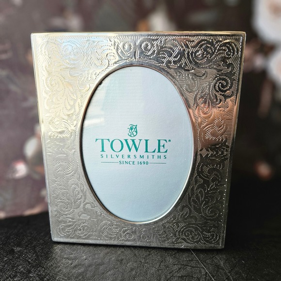 Other - Towle Silversmiths Silver Tone & Blue Velvet 4x6 Photo Album Frame 100 Pictures